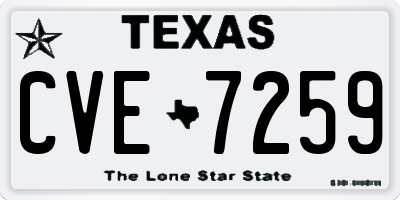 TX license plate CVE7259