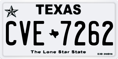 TX license plate CVE7262