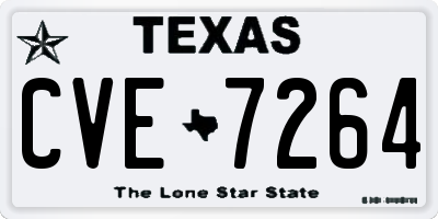 TX license plate CVE7264