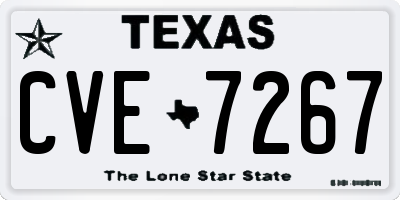 TX license plate CVE7267