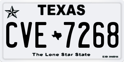 TX license plate CVE7268