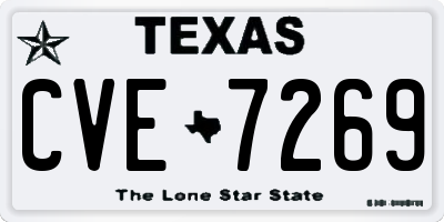TX license plate CVE7269