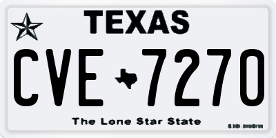 TX license plate CVE7270