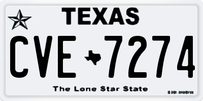 TX license plate CVE7274