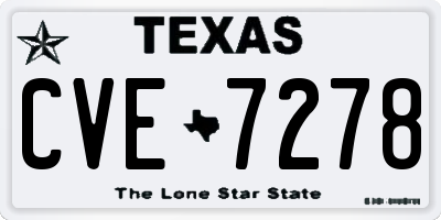 TX license plate CVE7278