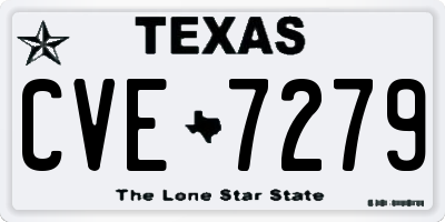 TX license plate CVE7279