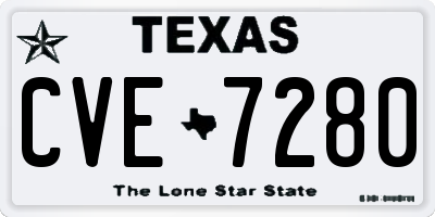 TX license plate CVE7280