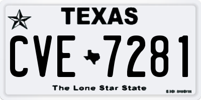 TX license plate CVE7281
