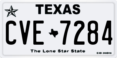 TX license plate CVE7284