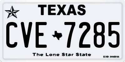 TX license plate CVE7285