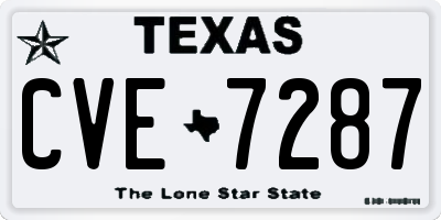 TX license plate CVE7287