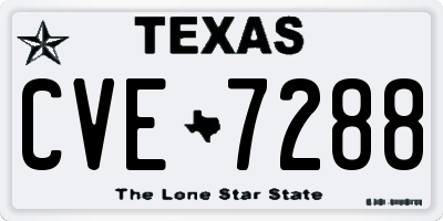 TX license plate CVE7288