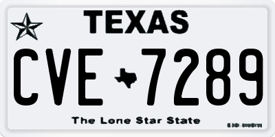TX license plate CVE7289