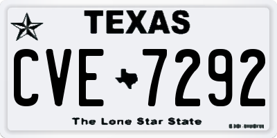 TX license plate CVE7292