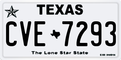 TX license plate CVE7293