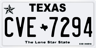 TX license plate CVE7294