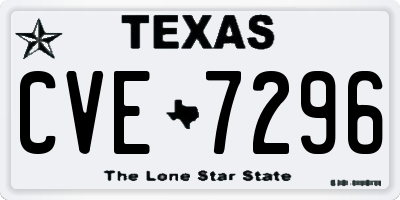 TX license plate CVE7296