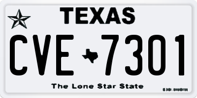 TX license plate CVE7301