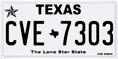 TX license plate CVE7303