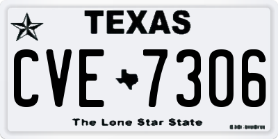 TX license plate CVE7306