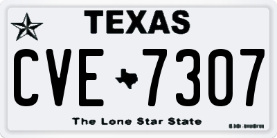 TX license plate CVE7307