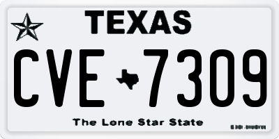 TX license plate CVE7309