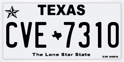 TX license plate CVE7310