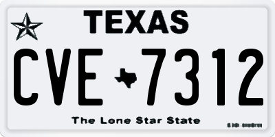 TX license plate CVE7312
