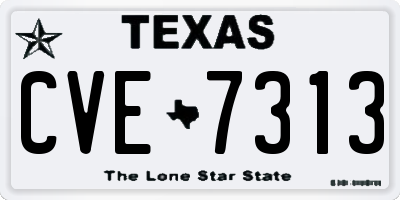 TX license plate CVE7313