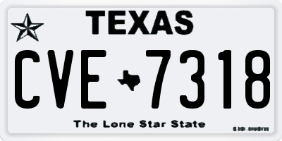 TX license plate CVE7318