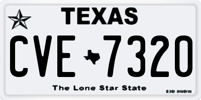 TX license plate CVE7320