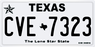 TX license plate CVE7323