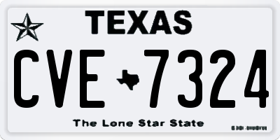TX license plate CVE7324