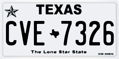 TX license plate CVE7326