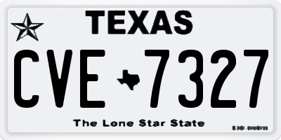 TX license plate CVE7327