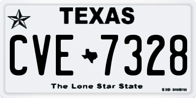 TX license plate CVE7328