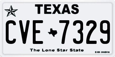 TX license plate CVE7329