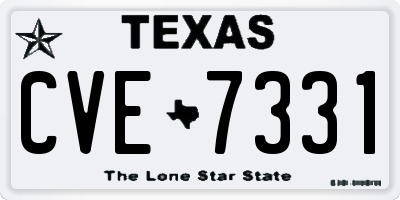 TX license plate CVE7331