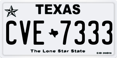 TX license plate CVE7333