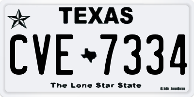 TX license plate CVE7334