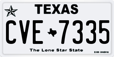 TX license plate CVE7335