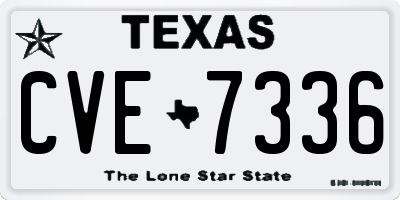 TX license plate CVE7336