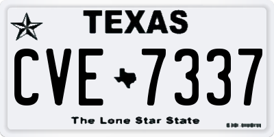 TX license plate CVE7337