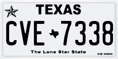 TX license plate CVE7338