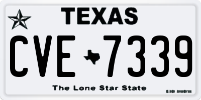 TX license plate CVE7339