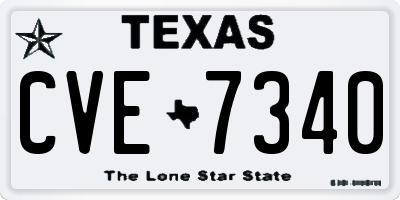 TX license plate CVE7340