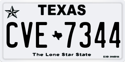 TX license plate CVE7344