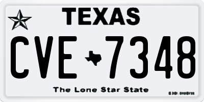 TX license plate CVE7348