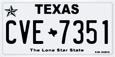 TX license plate CVE7351