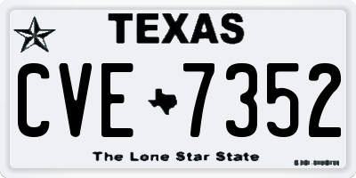 TX license plate CVE7352
